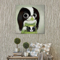 Icanvas Japanese Chins Sips Matcha Latte Canvas Art