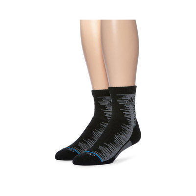 Adidas 2 Pack Men's Frequency Quarter Socks (Black Grey)