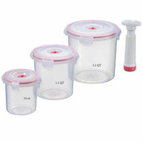 Lasting Freshness Round Shaped Food Vacuum Seal Storage Set 7 Piece