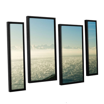 Brushstone Brushtone Fog On The Ocean 4-pc. Floater Framed Staggered Canvas Wall Art