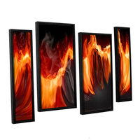 Brushstone Purify III 4-pc. Floater Framed Staggered Canvas Wall Art