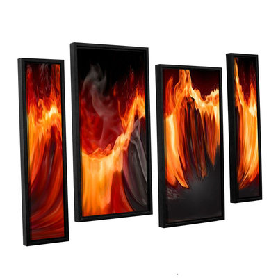 Brushstone Purify III 4-pc. Floater Framed Staggered Canvas Wall Art