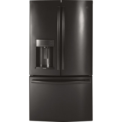 GE Profile 27.8 Cu. Ft. Black Stainless Steel French Door Refrigerator