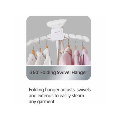 SALAV GS25-DJ Performance Garment Steamer with 360 Swivel Hanger, 4-Steam Setting