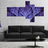 Design Art Designart Exotic Purple Biological Organism Multipanel Abstract Art On Canvas - 4 Panels