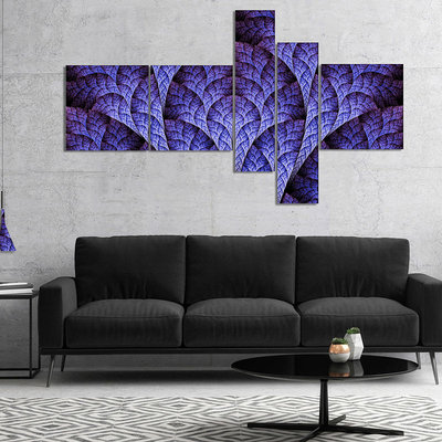 Design Art Designart Exotic Purple Biological Organism Multipanel Abstract Art On Canvas - 4 Panels