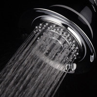 Interlink Products AquaCare By HotelSpa Filtered Shower-Head Extra-Large 5 Inch Chrome Face 6-Setting Showerhead with