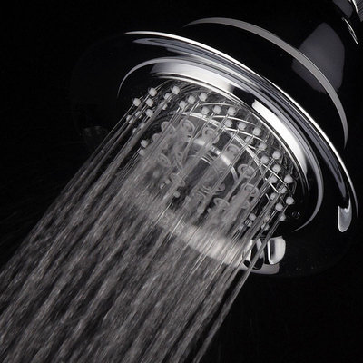 Interlink Products AquaCare By HotelSpa Filtered Shower-Head Extra-Large 5 Inch Chrome Face 6-Setting Showerhead with