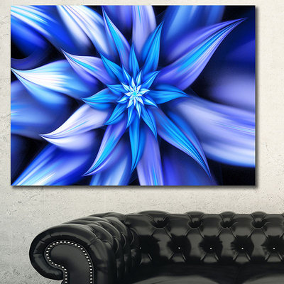 Design Art Designart Dancing Blue Flower Petals Floral CanvasArt Print