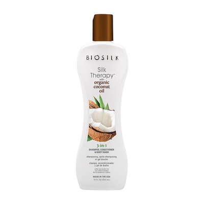 BioSilk Organic Coconut Oil 3-N-1 Shampoo - 12 oz.