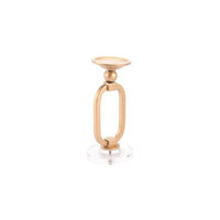 Zuo Mod Steel Lucite Candle Holder Small, In Golden
