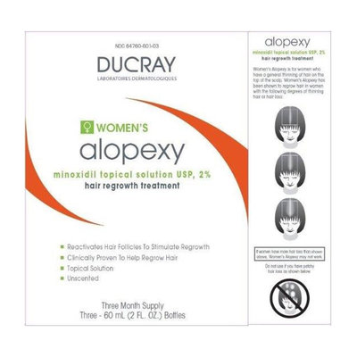 DuCray DUCRAY alopexy 2% WOMEN's (3x 60 ml / 2 fl oz)
