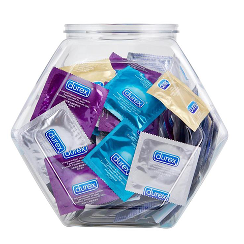 Durex Condom Fish Bowl Natural Latex Condoms, 144 Count - An Assortment of Ultra Fine & Lubricated Durex Condom Fish Bowl Natural Latex Condoms, 144 Count - An Assortment of Ultra Fine & Lubricated