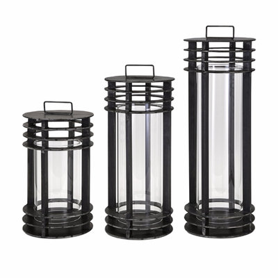 Imax Corporation Benzara Electra Metal Lanterns - Set Of 3