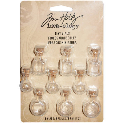 Idea-Ology Tiny Vials 9/Pkg-Assorted Shapes, 1X.25