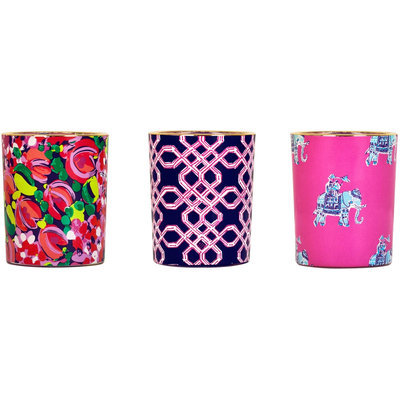 Lilly Pulitzer 3 Candle Votive Set - Wild Confetti