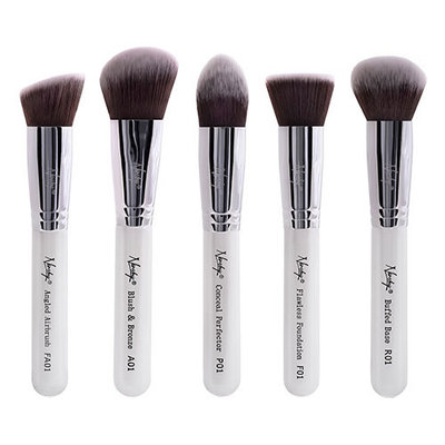 Nanshy Gobsmack Glamorous 5 Piece Brush Collection - Pearlescent White