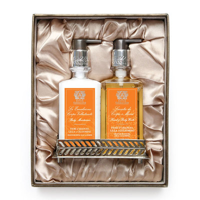 Orange Blossom Hand Wash & Moisturizer Gift Set with Tray - Antica Farmacista