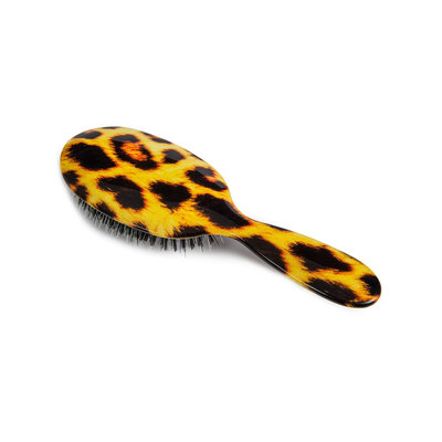 Rock & Ruddle Large Leopard-Print Mixed Bristle Hairbrush