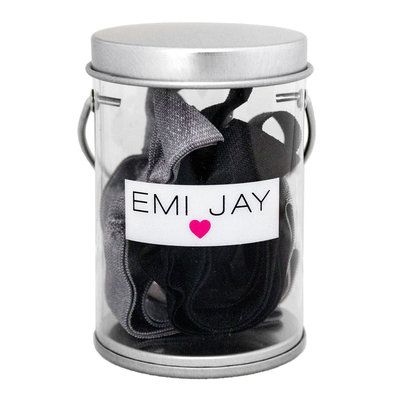 Emi-jay Black Ombre Hair Ties in Paint Tin