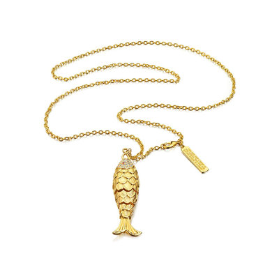 Estée Lauder Modern Muse Golden Articulated Fish Necklace Perfume Compact by Monica Rich Kosann