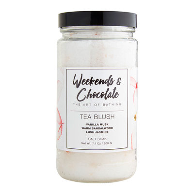 Weekends And Chocolate Bath Salts - Tea Blush, 7 oz./ 200 g