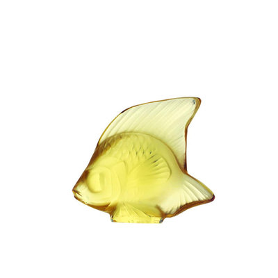 Lalique Crystal Fish Gold 30029