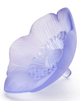 Lalique Blue Lavender Anemone Figure - Bloomingdale's Exclusive