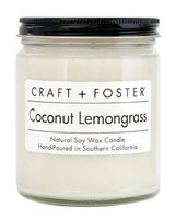 Craft + Foster Coconut Lemongrass Candle, 8 oz.
