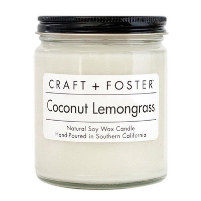 Craft + Foster Coconut Lemongrass Candle, 8 oz.