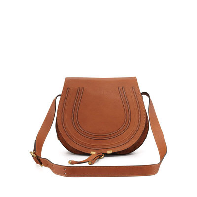 Marcie Horseshoe Crossbody Satchel Bag, Tan - Chloe