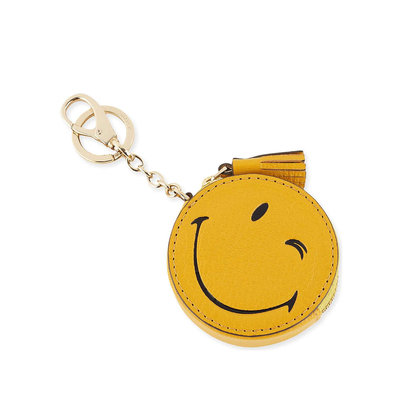 Wink Goatskin Coin Purse, Yellow - Anya Hindmarch