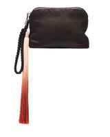 Satin Tassel Detail Wristlet, Black/Multi - THE ROW