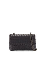 Olimpia Mini Intrecciato Crossbody Bag, Black - Bottega Veneta