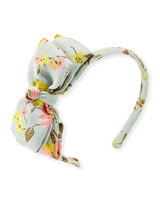Oscar De La Renta Girls' Jacquard Peony Bow Headband