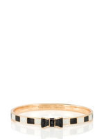 Take A Bow Striped Bow Bangle