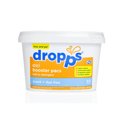 Dropps Oxi Booster Pacs, Scent + Dye Free