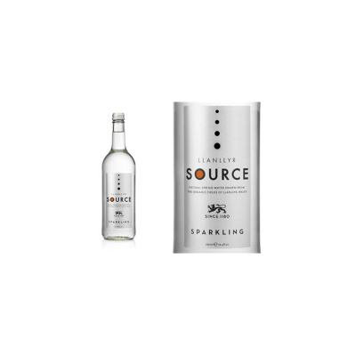 Llanllyr Source Water 598607 25.4 fl oz Glass Sparkling Water - Case of 12