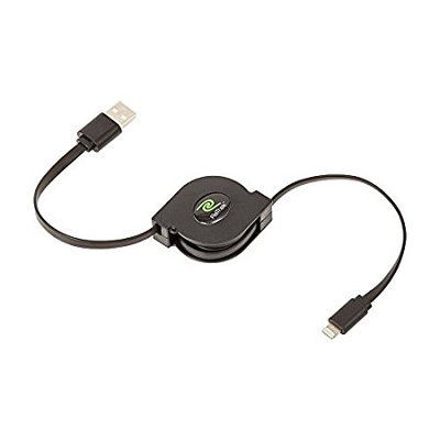 Retractable Lightning Cable - Black