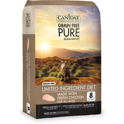 CANIDAE Grain Free PURE Elements Adult Cat Formula Made With Fresh Chicken, 5 lbs.