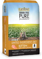 CANIDAE Grain Free PURE Foundations Kitten Formula Made With Fresh Chicken, 5 lbs.