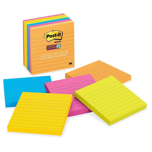 3M Post-it Super Sticky Lined Note Pads