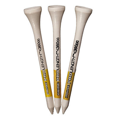Pride Professional Tee System ProLength Tee, Yellow/White, 2-3/4 Inch