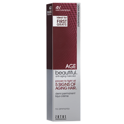 Zotos 4V Dark Plum Brown Demi Permanent Liqui Creme Hair Color