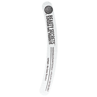 Beauty Secrets 100/180 Coarse/Medium Grit Zebra Banana Nail File