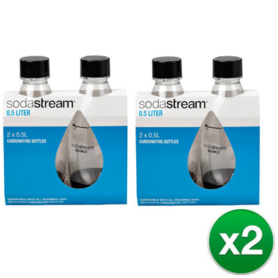 Sodastream 0.5 Liter Source Carbonating Bottles - Black (8 Pack) SodaStream 0.5 Liter Source Carbona