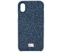 Swarovski Swarovski High Smartphone Case with Bumper, iPhone ® X, Blue Stainless steel