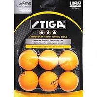 Three-Star Orange Table Tennis Ball (Pack of 6)
