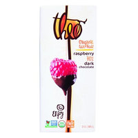 Theo Chocolate Organic 70% Dark Chocolate Bar Raspberry 3 oz - Vegan