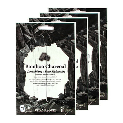 VITAMASQUES Bamboo Charcoal Detoxifying and Pore Tightening Face Mask Set